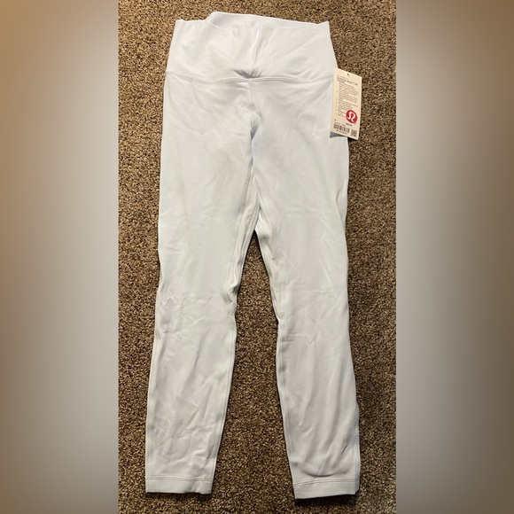 Lululemon NWT size 8 double lined Aligns 25” in the color Powder Blue - Picture 3 of 6